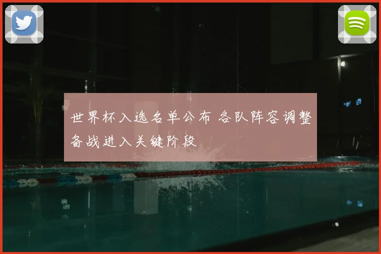 世界杯入选名单公布 各队阵容调整备战进入关键阶段